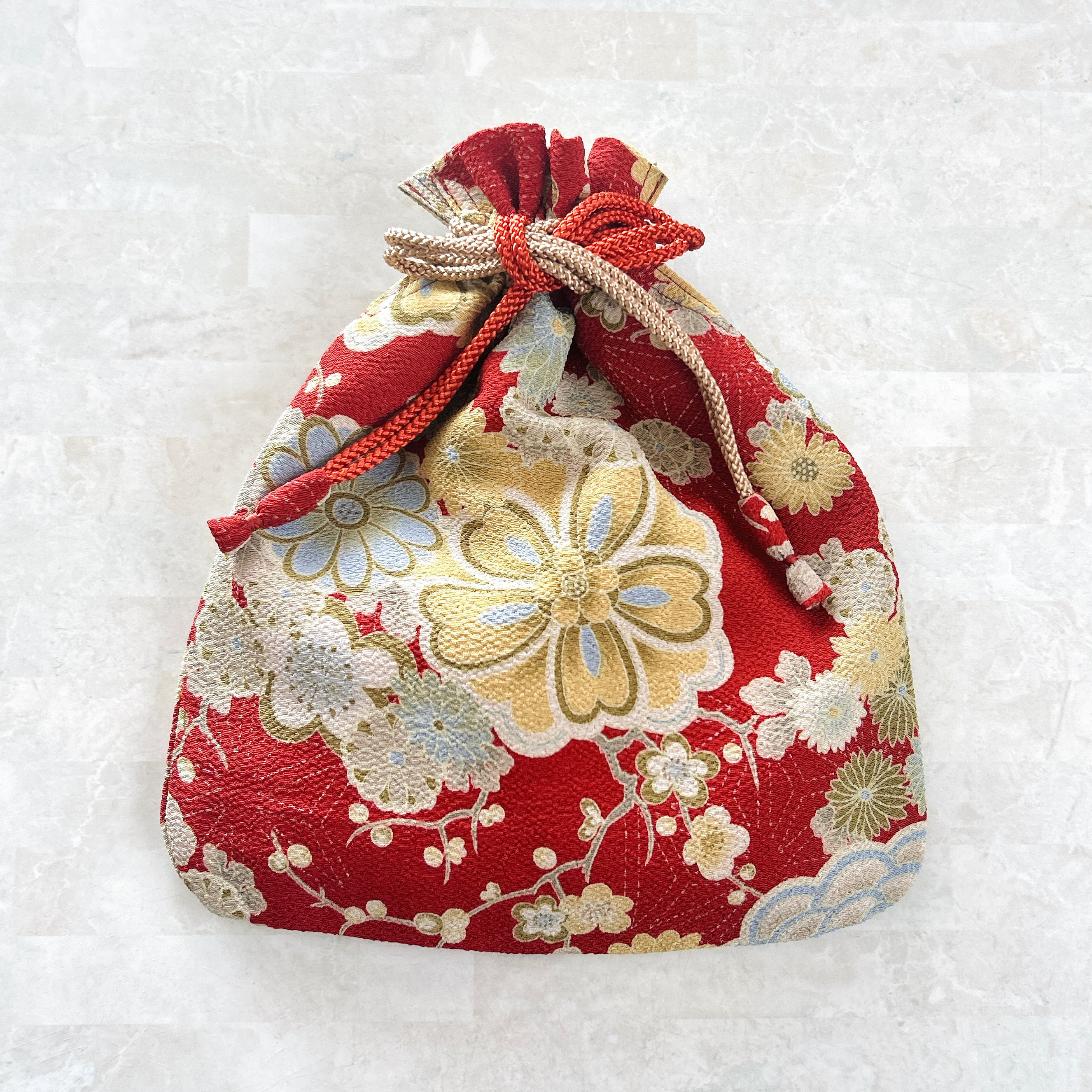 花柄巾着ポーチ付き 【今すぐ欲しい☆】LANVIN かごバッグ
