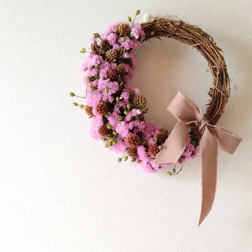 ピンクスターチスのフライングリース♡ ピンクたちのフライングリース