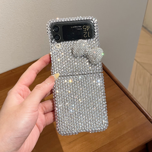 ブラスタ　晶　スマホカバー キラキラ Galaxy Z Flip 7 6 5 4 3 ケース ラインストーン 立体