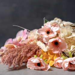 【今だけsale】胡蝶蘭のピンクベージュブーケ　アーティフィシャルフラワー 結婚式 ブーケ 造花ブーケ 4枚目の画像