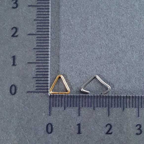 [20pcs] オールステンレス製 三角カン 0.7mm x 7mm  サージカル ステンレス 金属ア 3枚目の画像