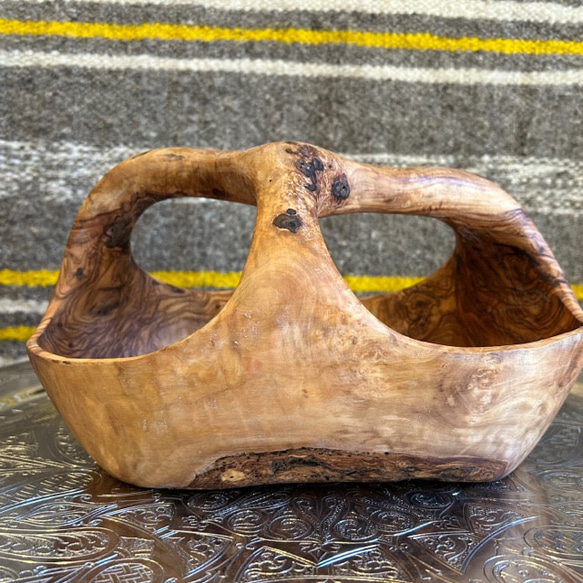 特大　オリーブの木　バスケット芸術品　勇敢なる姿　特大 約28cm 特大オリーブの木バスケット芸術品勇敢なる姿特大 約28cm
