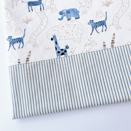 アニマルロード 》レッスンバッグ 内ポケット付き 動物 生き物 北欧