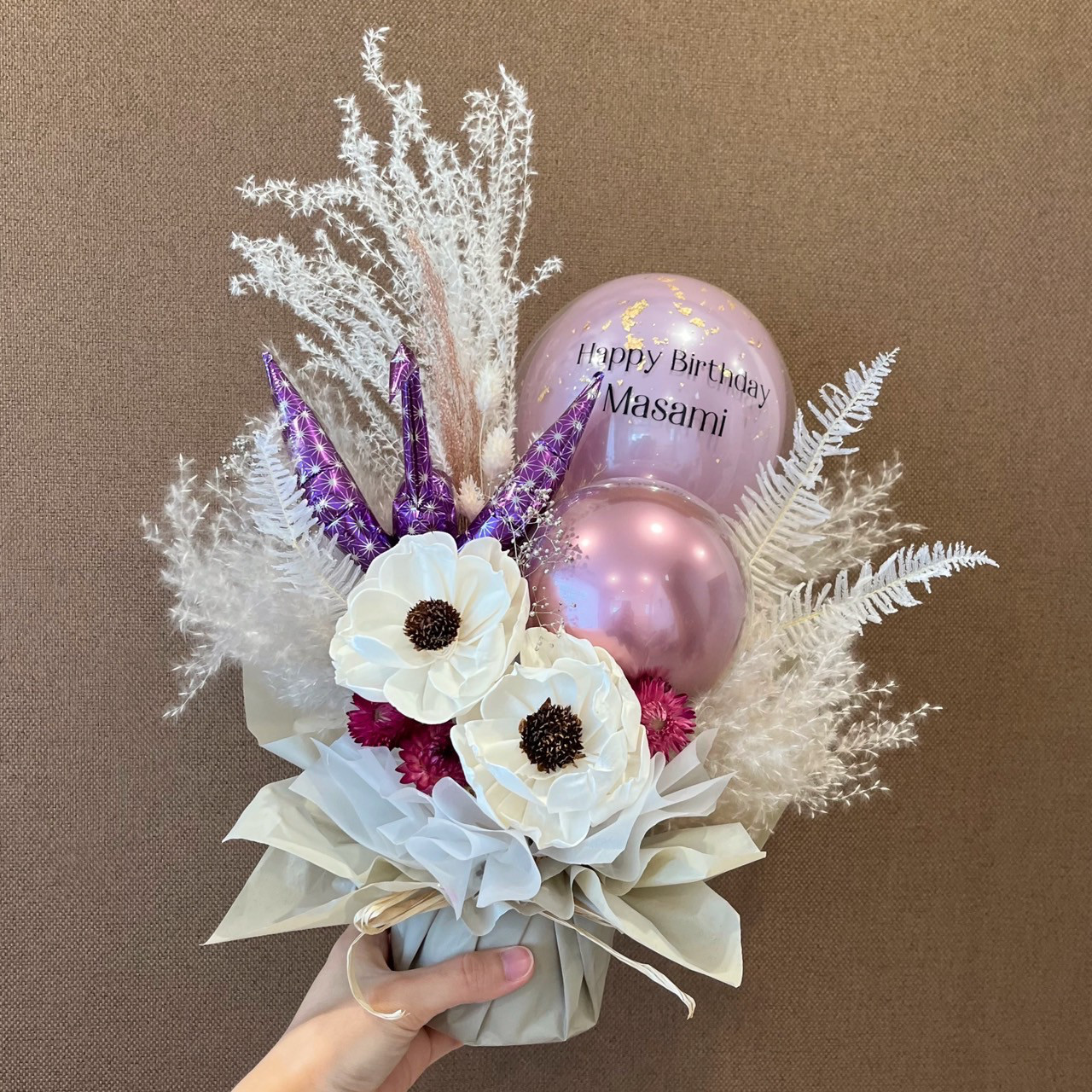 gold leaf "orizuru" arrange