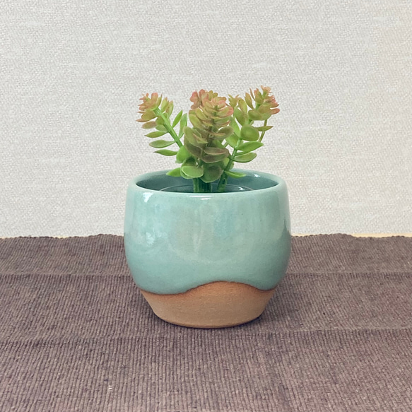 最大80％オフ レトロな翠色の鉢 〜観葉植物・多肉植物・苔盆栽など〜 一輪挿し 工芸品