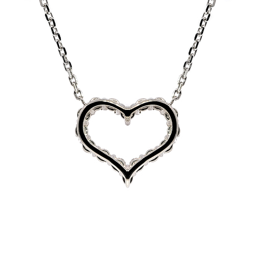 AHKAH アーカー ネックレス ダイヤ ダイヤモンド 0.06ct ハート