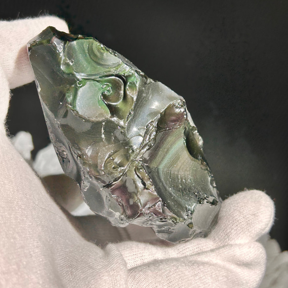 レインボーオブシディアン（黒曜石） 天然石　原石　かち割り　約91ｍｍ　天然石インテリア・置物として 1枚目の画像