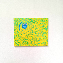 アート『みかん山』アクリル絵画 原画 サイズ約27㎝×22㎝ 絵画 色と