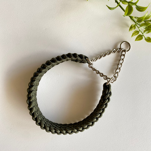 受注制作 パラコード首輪 ハーフチョーク リード・首輪 M IYA 通販