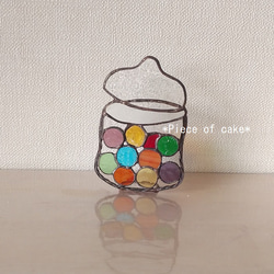 ステンドグラス　キャンディポットのオーナメント（CAN01)<インテリア雑貨　置物　飾り＞ 3枚目の画像