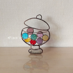 ステンドグラス　キャンディポットのオーナメント（CAN01)<インテリア雑貨　置物　飾り＞ 7枚目の画像