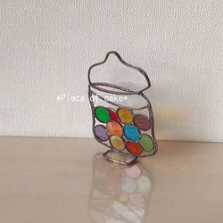 ステンドグラス　キャンディポットのオーナメント（CAN01)<インテリア雑貨　置物　飾り＞ 4枚目の画像