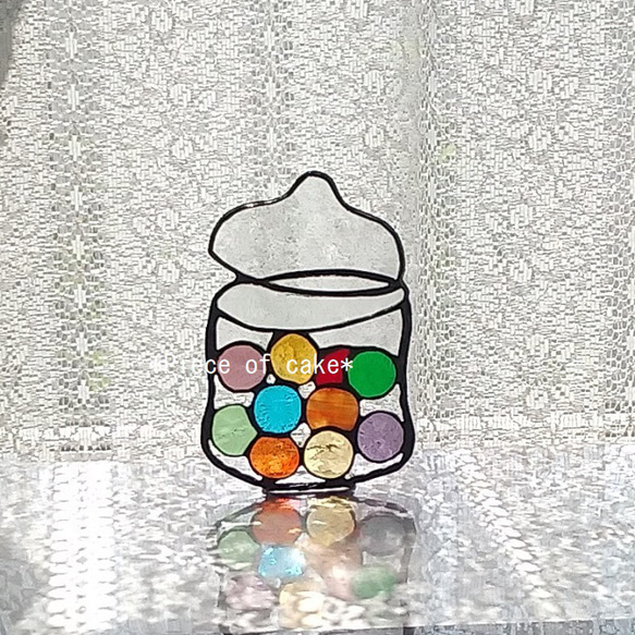 ステンドグラス　キャンディポットのオーナメント（CAN01)<インテリア雑貨　置物　飾り＞ 5枚目の画像