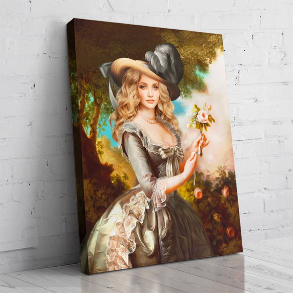 【オーダーメイド】写真からカスタムロイヤルキング天皇皇帝油絵スタイルの肖像画一点物 似顔絵 イラスト彼氏夫の贈り物誕生日 100%