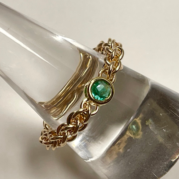 『 Aqua greenish ( blessing ) 』Ring by K14GF 8枚目の画像