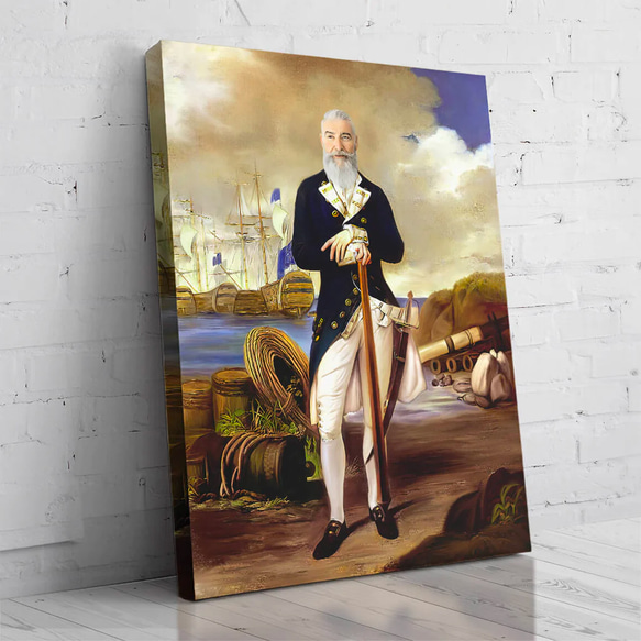 【オーダーメイド】写真からカスタムロイヤルキング天皇皇帝油絵スタイルの肖像画一点物 似顔絵 イラスト彼氏夫の贈り物誕生日 100%