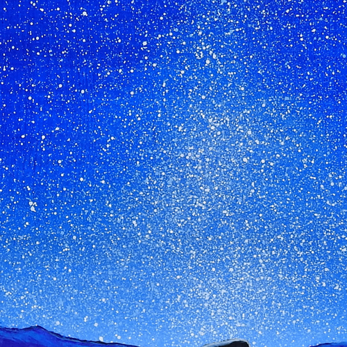 ☆仮縁付き アクリル画 原画「see the starry heavens」SMサイズ