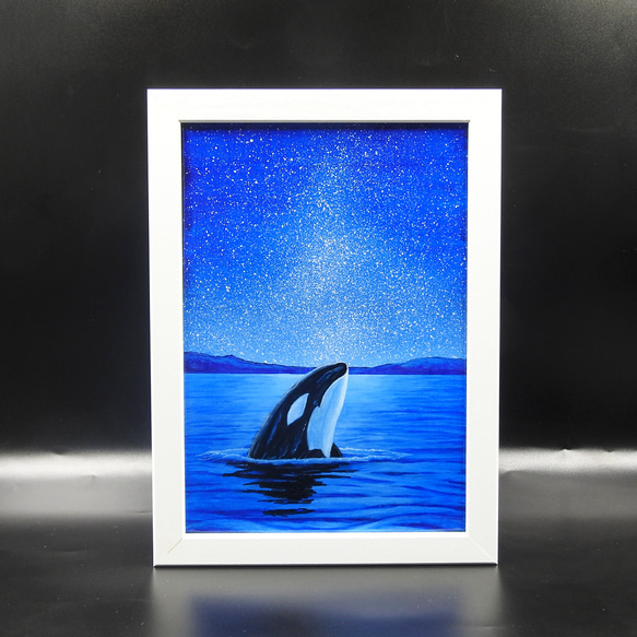 ☆仮縁付き アクリル画 原画「see the starry heavens」SMサイズ