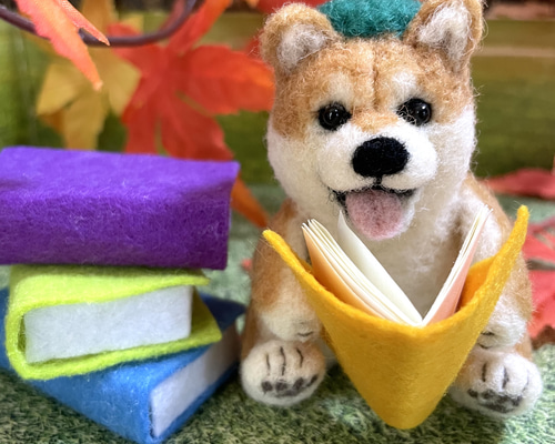 専用ページ　お芋掘り柴犬ちゃん　羊毛フェルト 受注製作】なりきり焼き芋のまゆ柴犬(赤柴・黒柴・白柴）羊毛