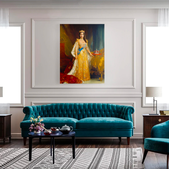 【オーダーメイド】写真からカスタムロイヤルキング天皇皇帝油絵スタイルの肖像画一点物 似顔絵 イラスト彼氏夫の贈り物誕生日 100%