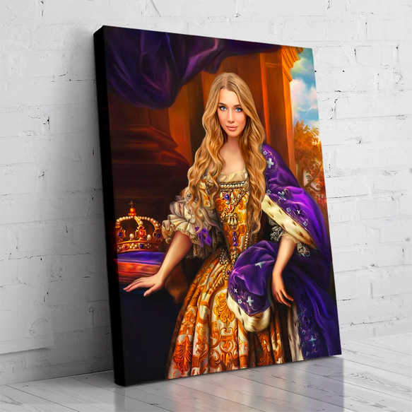 【オーダーメイド】写真からカスタムロイヤルキング天皇皇帝油絵スタイルの肖像画一点物 似顔絵 イラスト彼氏夫の贈り物誕生日 100%