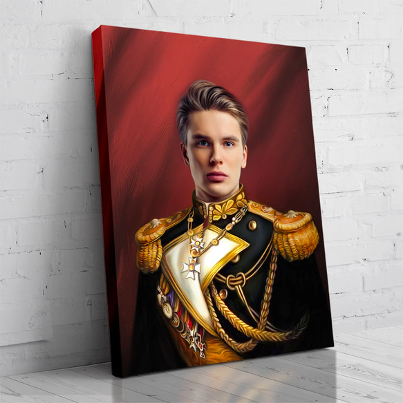 【オーダーメイド】写真からカスタムロイヤルキング天皇皇帝油絵スタイルの肖像画一点物 似顔絵 イラスト彼氏夫の贈り物誕生日 100%