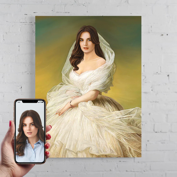 【オーダーメイド】写真からカスタムロイヤルキング天皇皇帝油絵スタイルの肖像画一点物 似顔絵 イラスト彼氏夫の贈り物誕生日 100%