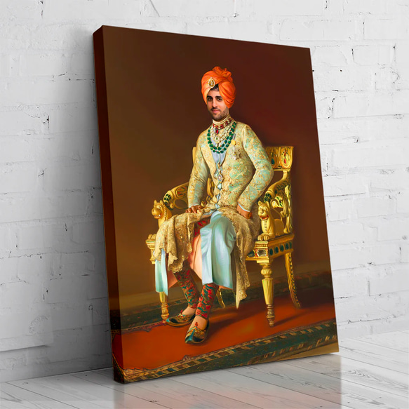 【オーダーメイド】写真からカスタムロイヤルキング天皇皇帝油絵スタイルの肖像画一点物 似顔絵 イラスト彼氏夫の贈り物誕生日 100%