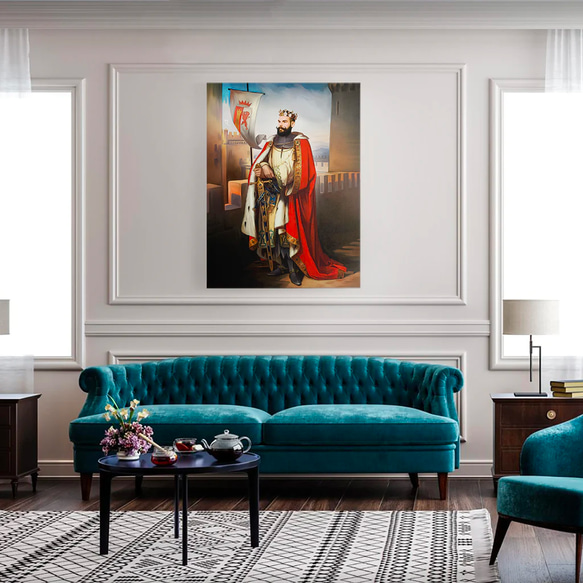 【オーダーメイド】写真からカスタムロイヤルキング天皇皇帝油絵スタイルの肖像画一点物 似顔絵 イラスト彼氏夫の贈り物誕生日 100%