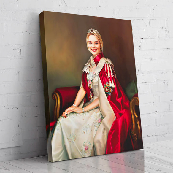 【オーダーメイド】写真からカスタムロイヤルキング天皇皇帝油絵スタイルの肖像画一点物 似顔絵 イラスト彼氏夫の贈り物誕生日 100%