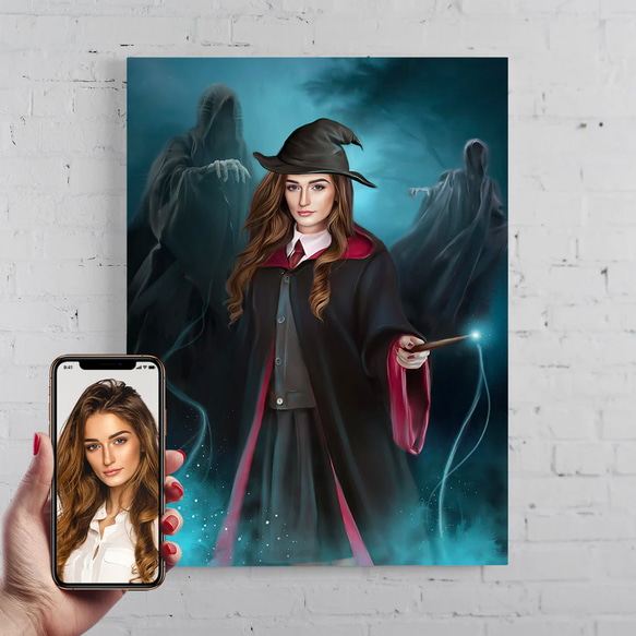 【オーダーメイド】写真からカスタムロイヤルキング天皇皇帝油絵スタイルの肖像画一点物 似顔絵 イラスト彼氏夫の贈り物誕生日 100%