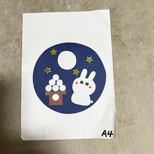 壁面 製作キット お月見うさぎ 秋 装飾 保育園 型紙 保育製作 壁面 製作キット お月見うさぎ 秋 装飾 保育園 型紙 保育製作