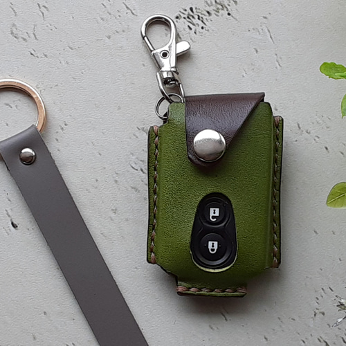 希望色で製作するコペンLA400Kの本革スマートキーケース おまけ付き