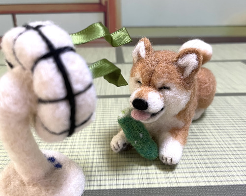 専用ページ　お芋掘り柴犬ちゃん　羊毛フェルト 専用ページ お芋掘り柴犬ちゃん 羊毛フェルト - メルカリ