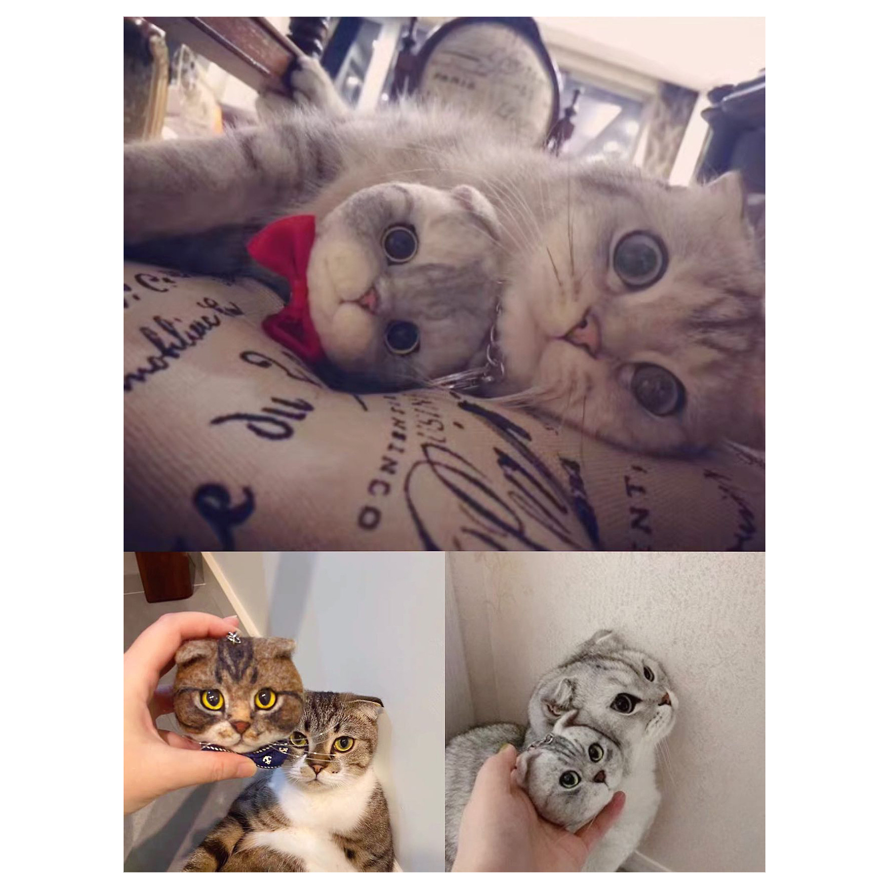 メッシュポーチ 刺繍 猫ちゃんたち 巾着バッグ honok 通販
