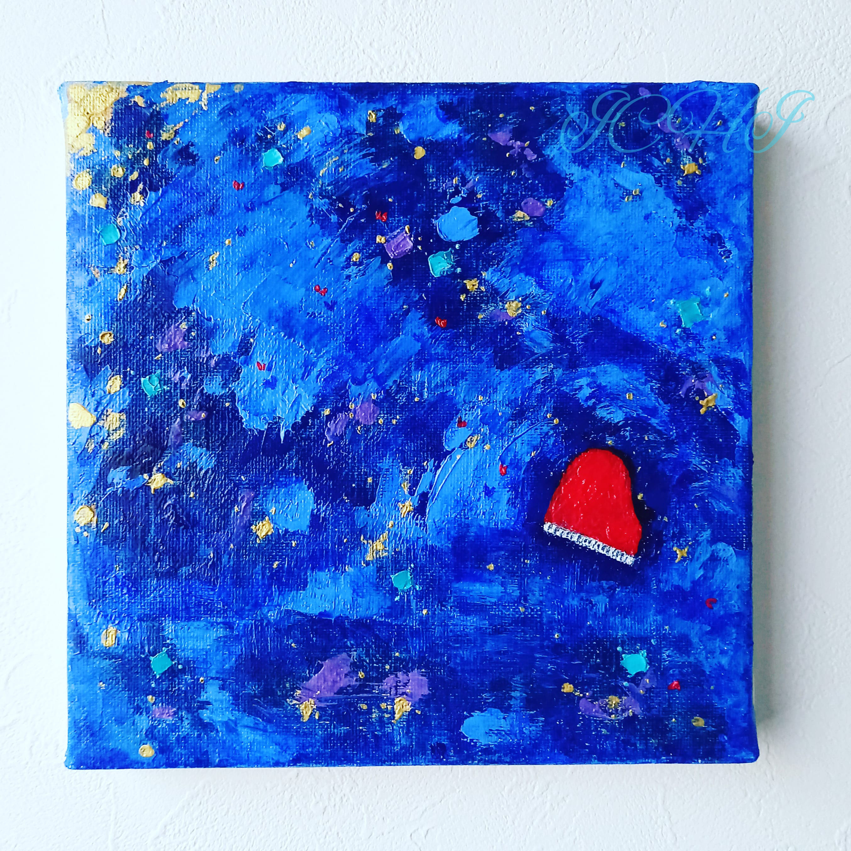 油絵 絵画【星空の彗星】