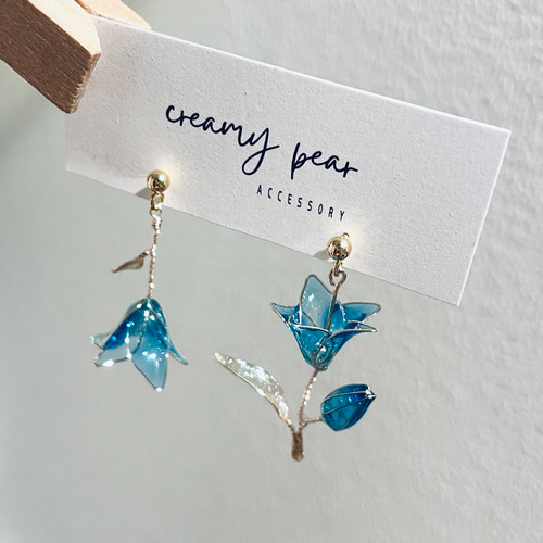 青く透き通る竜胆(りんどう) コバルトブルー 青 ディップアート