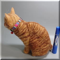 羊毛フェルト　猫　茶トラ猫さん　チャトラ　ねこ　ネコ　猫フィギュア 10枚目の画像
