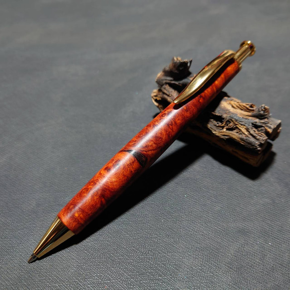 木軸シャープペンシル 花梨瘤 葡萄杢 【公式通販】