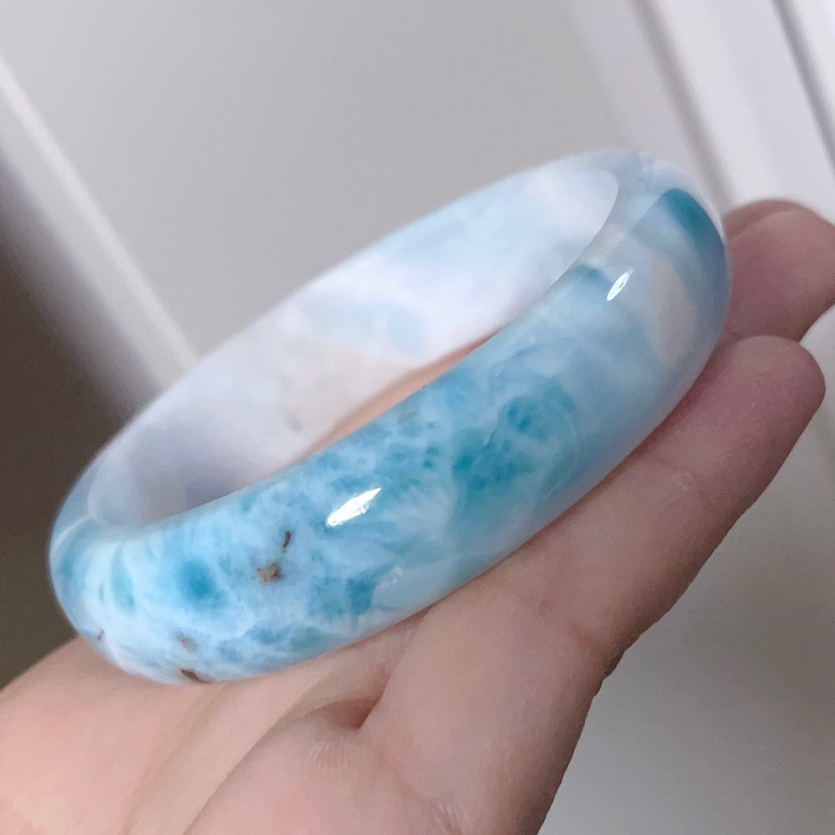 53.7g 天然無処理　ラリマー  バングル