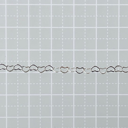 【シルバーフィルド】ハートチェーン　50cm　幅3. 5mm 素材　シルバー　ブレスレット　ネックレス 2枚目の画像