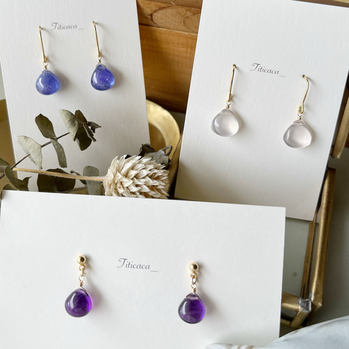 タンザナイト✳︎マロンカット【チャーム】【ピアス】【イヤリング