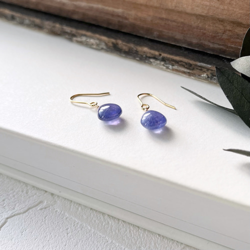 タンザナイト✳︎マロンカット【チャーム】【ピアス】【イヤリング