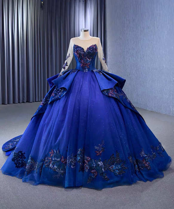 サンクタカリナ カラードレス S～Mサイズ ウエディングドレス 超ゴージャス ゴージャスなお色直しカラードレス衣装✨花嫁衣装✨王道派必見✨大人