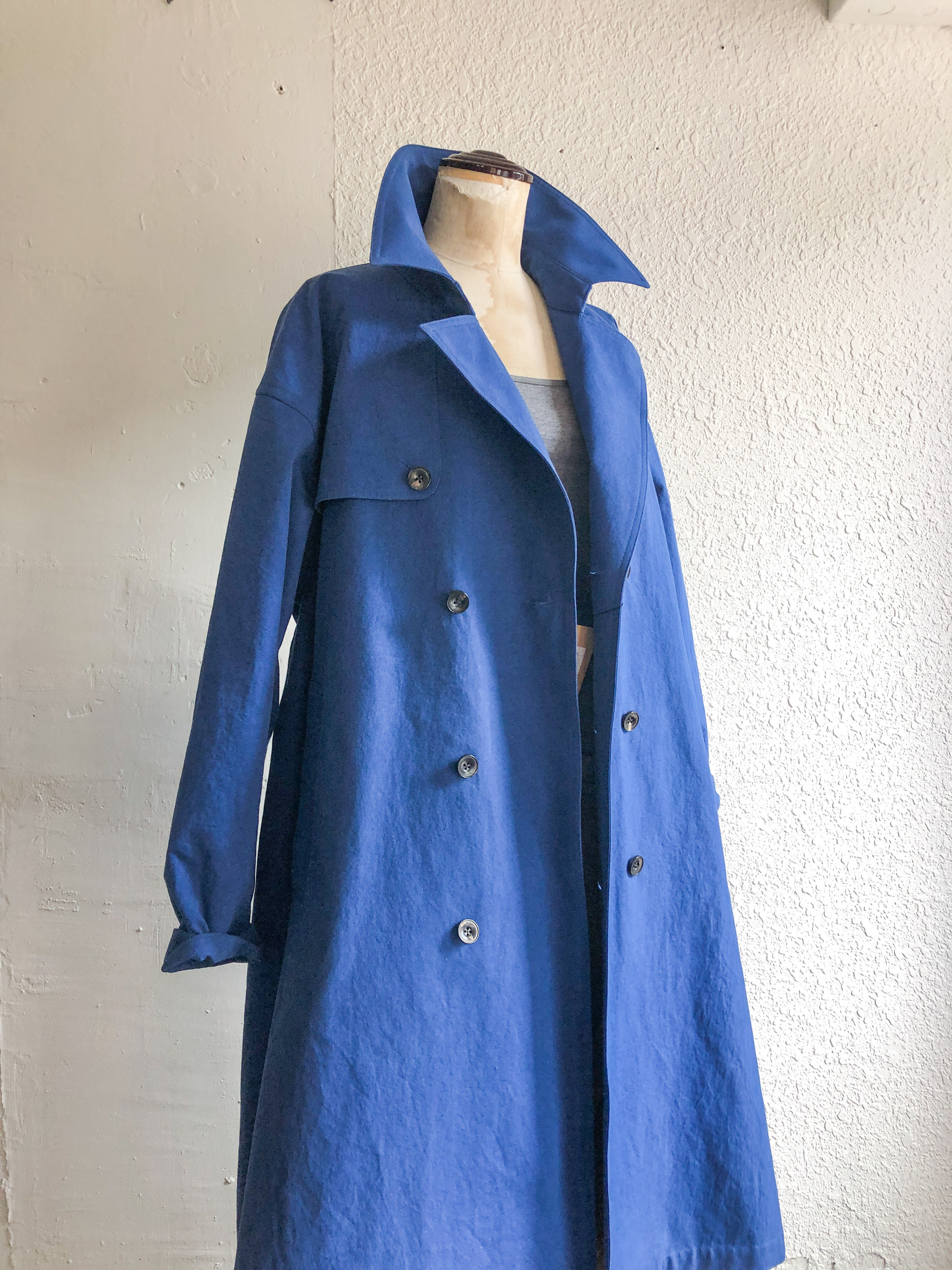 コットンポプリン トレンチコート風コート コート fabric-okinawa 通販
