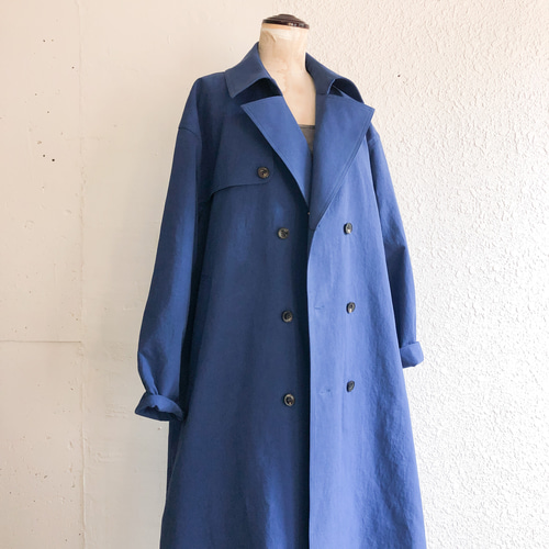 コットンポプリン　ベージュ トレンチコート ウエストベルト付き ROPE'（ロペ） トレンチコート コート 「軽量」コットンポプリン