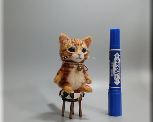 じゃれねこちゃん・ぐでねこちゃんチャーム 茶とら×ビーチサンダル