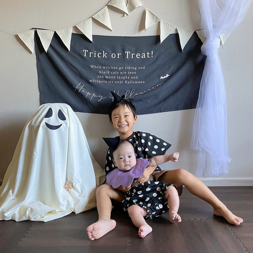 早割】【4点set】モノクロドットの魔法使い かぼちゃパンツ