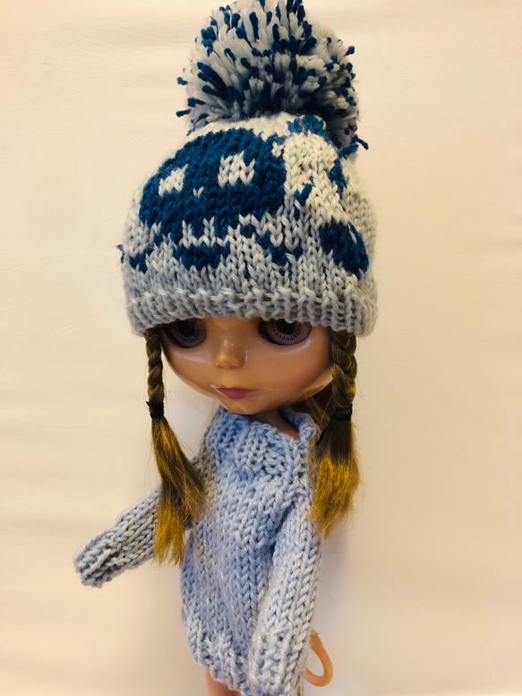 Blytheアウトフィット ニット帽子＆ワンピ セットアップ** №31 