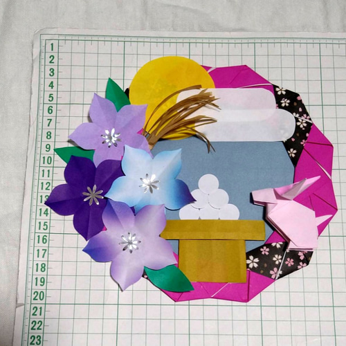 お月見・折り紙・リース【☆送料無料☆】 その他インテリア雑貨 グレー